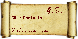 Götz Daniella névjegykártya